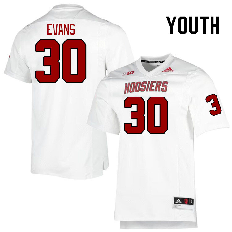 Youth #30 Mitchell Evans Indiana Hoosiers College Football Jerseys Stitched-Retro